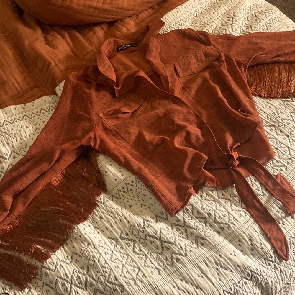 Nasty gal fringe top SOLD